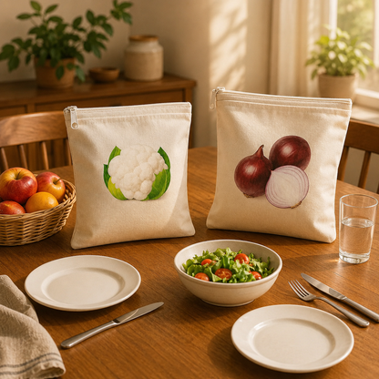 Reusable Cotton Vegetable Bags (Set of 10)