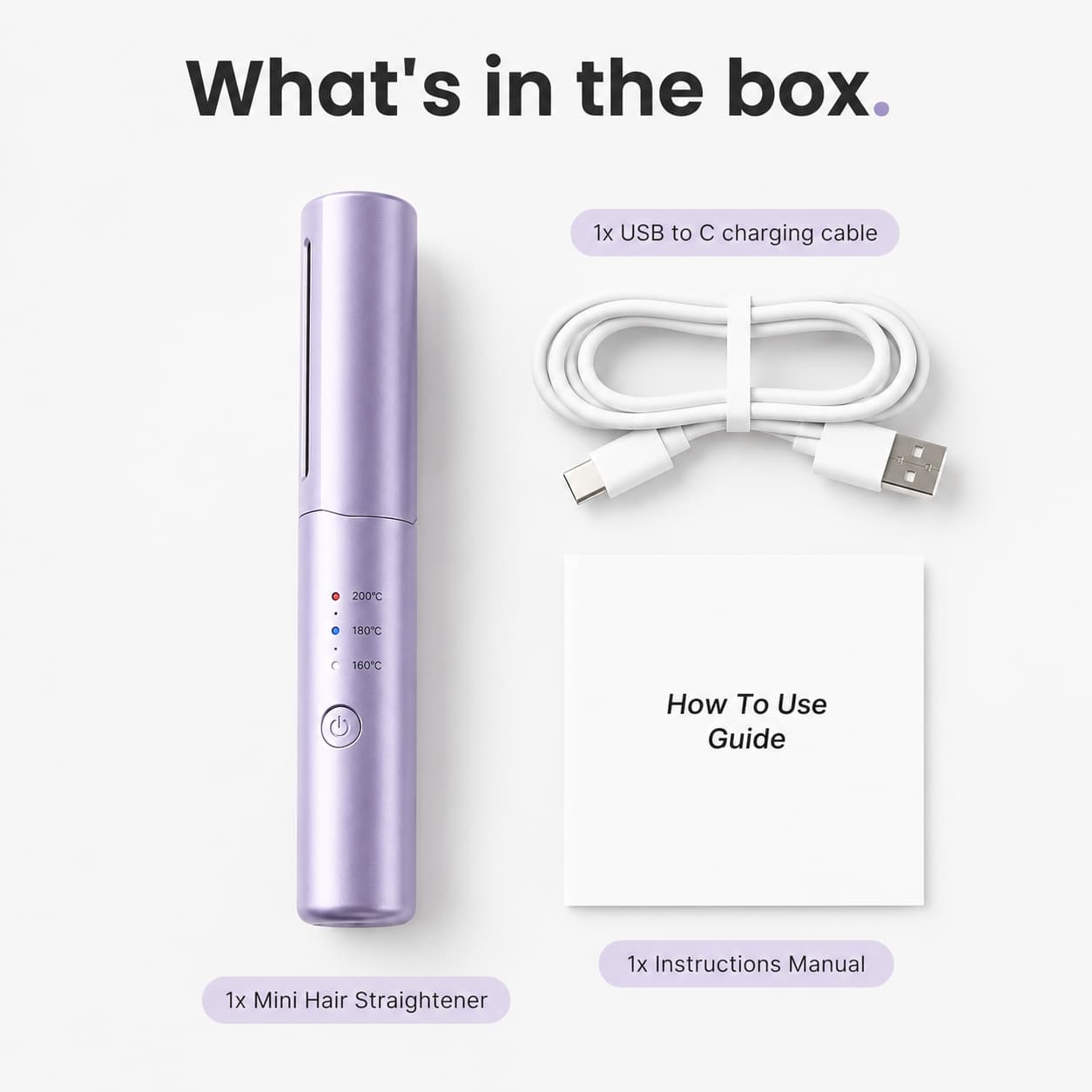 Mini Portable Hair Straightener